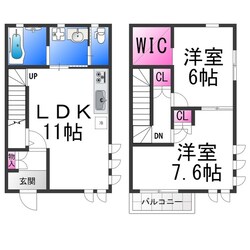 三国ヶ丘residence　B棟の物件間取画像